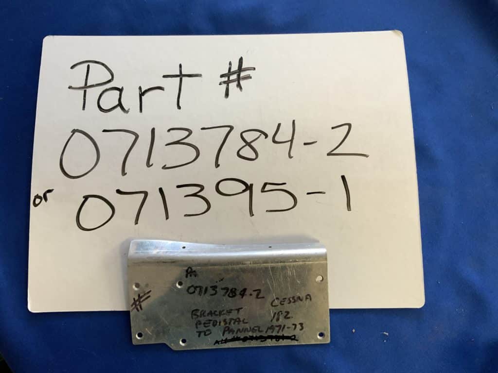 Bracket Pedestal to Panel P/N: 0713784-2 A/PN: 0713975-1